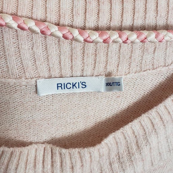 RICKI'S PINK WOMAN'S PULLOVER SWEATER SIZE XXL WINTER WARM FASHION WEAR - Picture 10 of 13